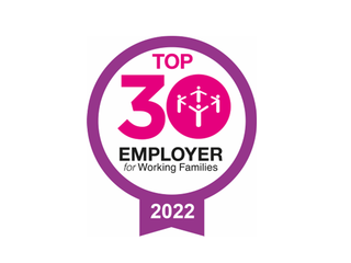 Part of the Top 30 Employer for Working Families in 2022