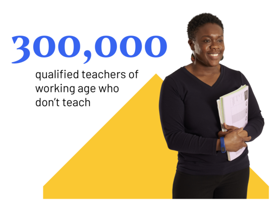 300,000 qualified teachers of working age do not teach