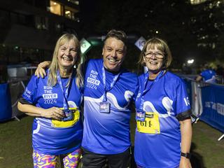 Run the River 2024 three runners at finish line